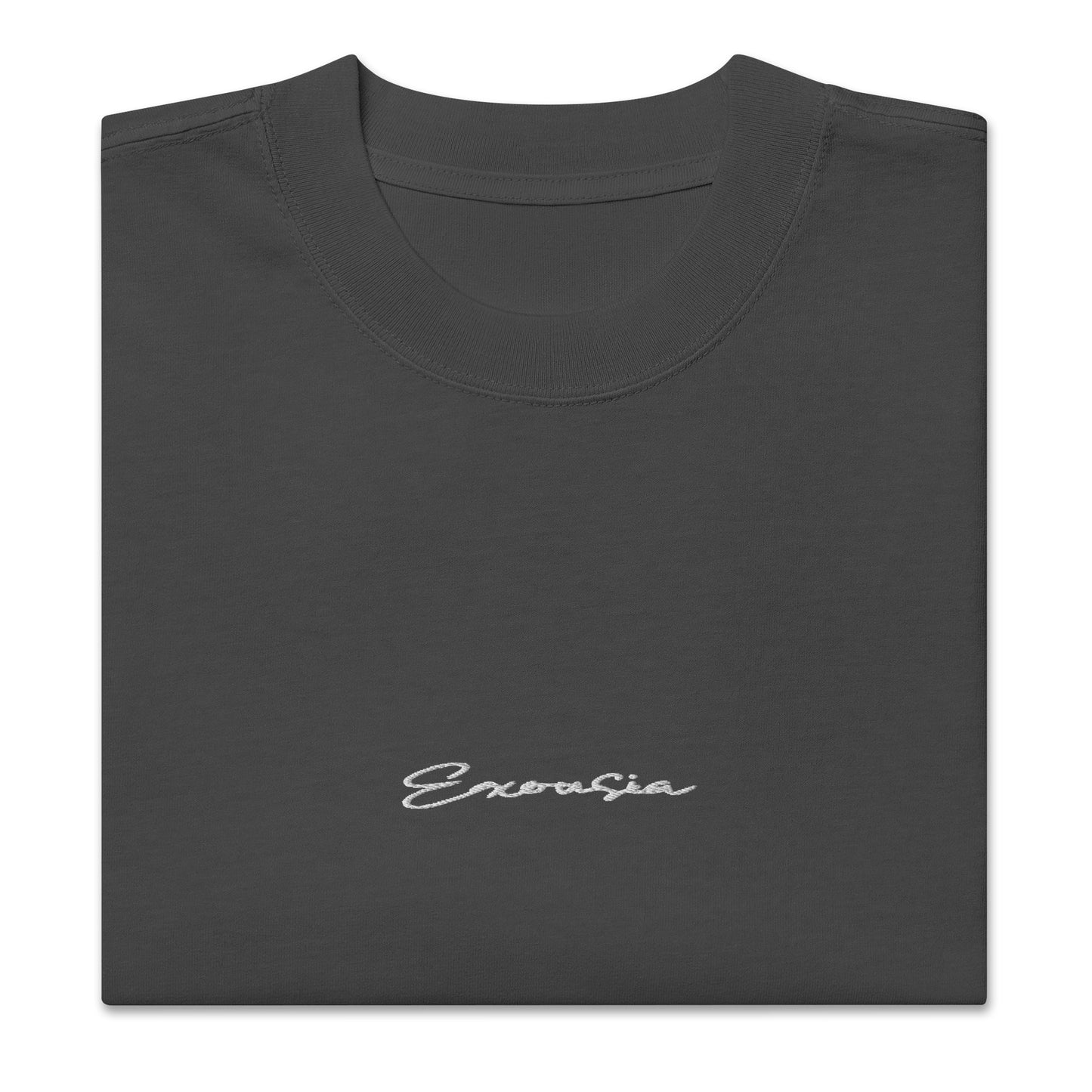 Exousia Cursive Oversized faded t-shirt