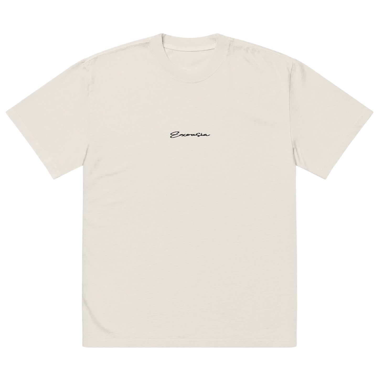 Exousia Cursive Oversized faded t-shirt